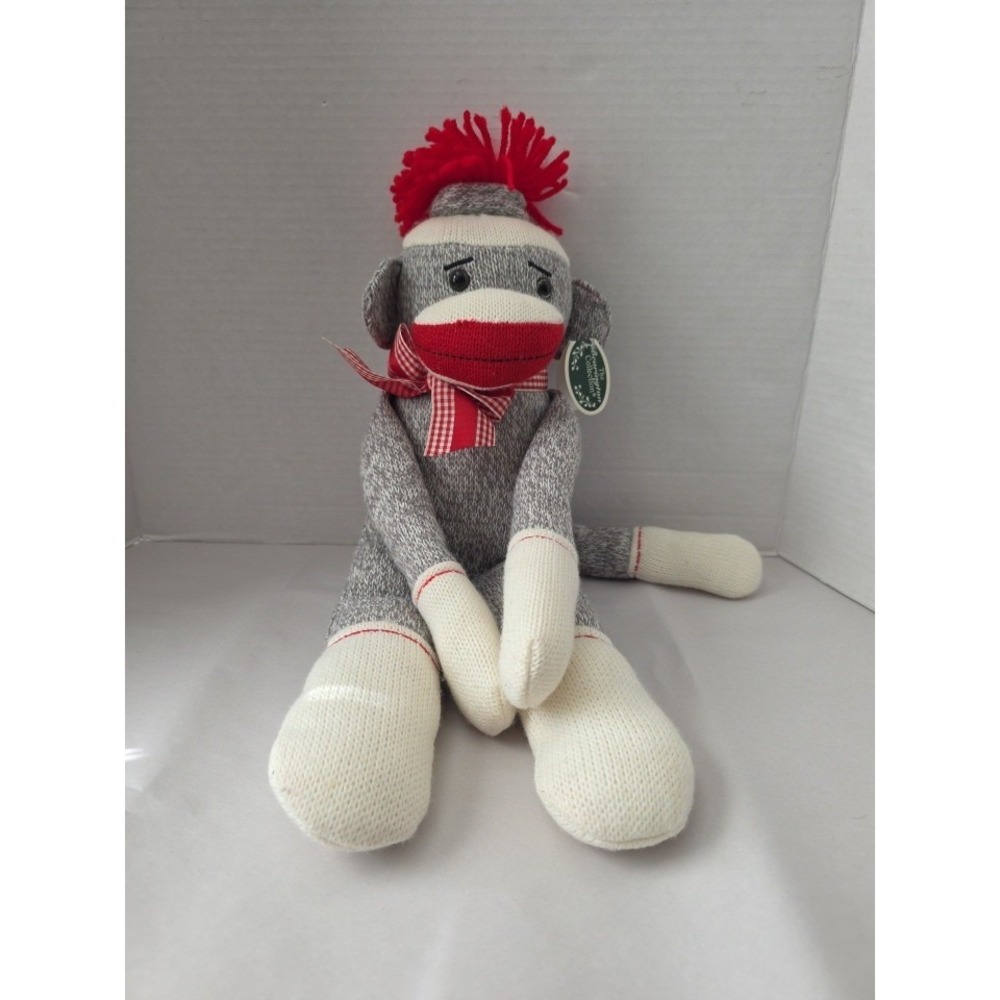 The Bearington Collection Sock Monkey 14"  Socks Retired Style 176701